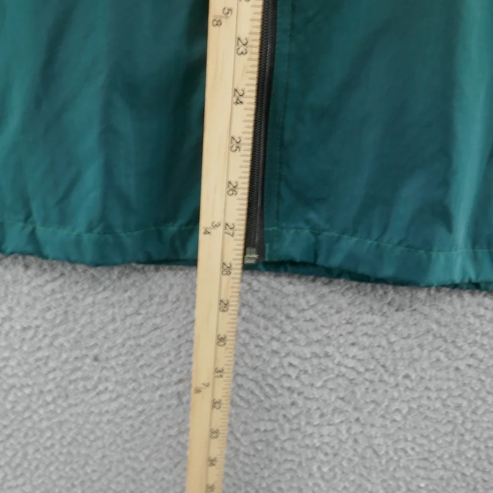 Helly Hansen Full Zip Windbreaker Jacket Large Green Purple Mens Hooded Nylon‎